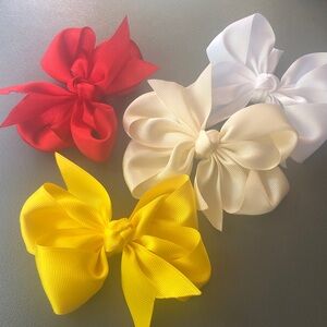 Charming Set of 5 Bow Hair Clips for Kids